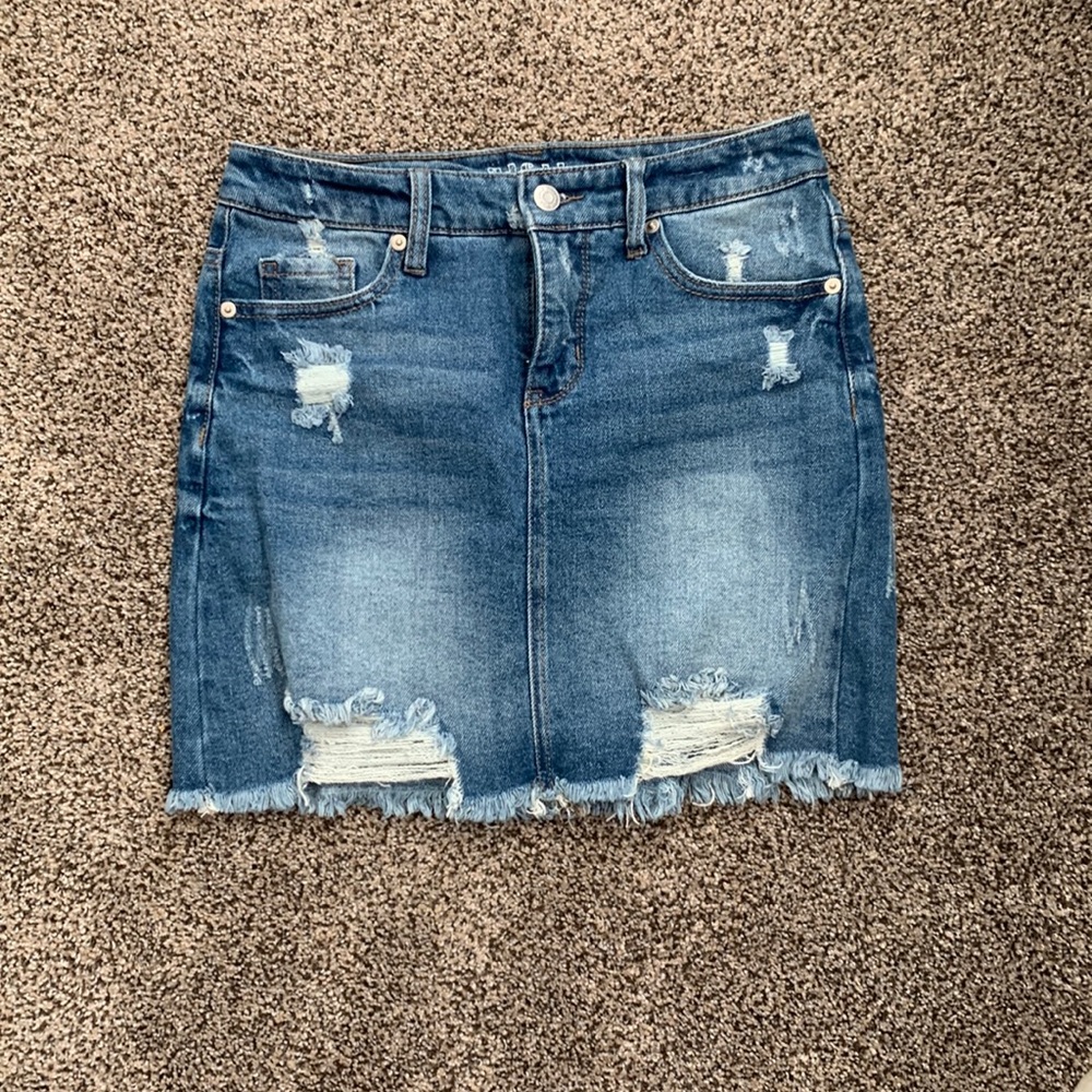 🔴High Waist Denim Skirt